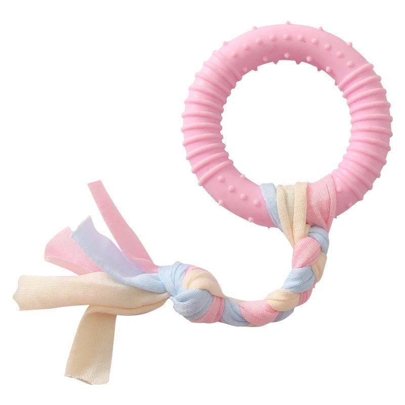 Pet Dog Toys For Small Dog Chews TPR Knot Toys Bite Resistant Molar Teeth Cleaning