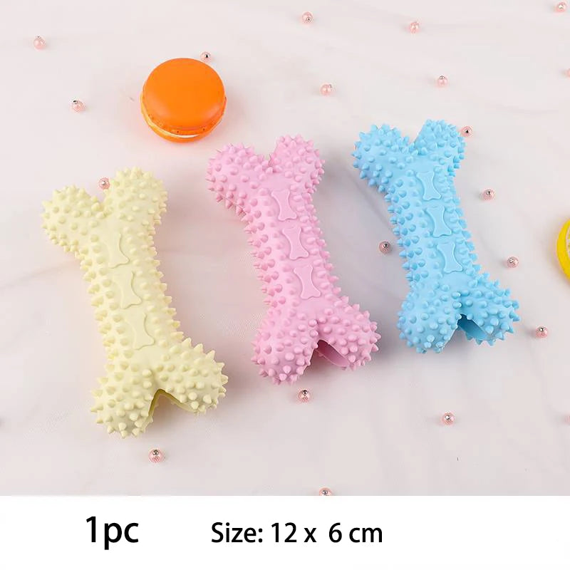 Pet Dog Toys For Small Dog Chews TPR Knot Toys Bite Resistant Molar Teeth Cleaning