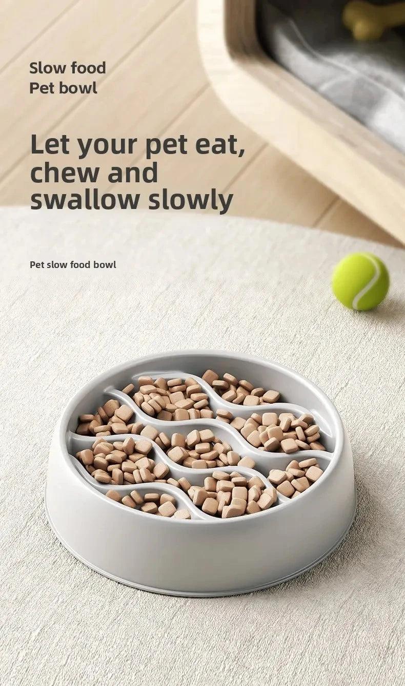 Paw Print Slow Feeder Bowls for Dogs,