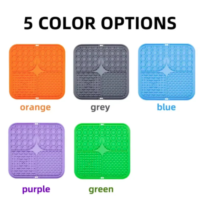 Pet Lick Silicone Mat Dogs Pet Slow Food Plate
