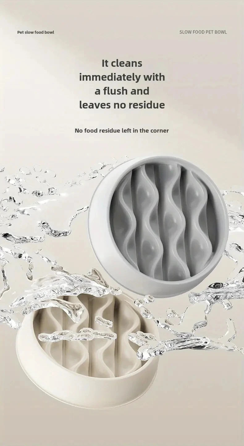 Paw Print Slow Feeder Bowls for Dogs,