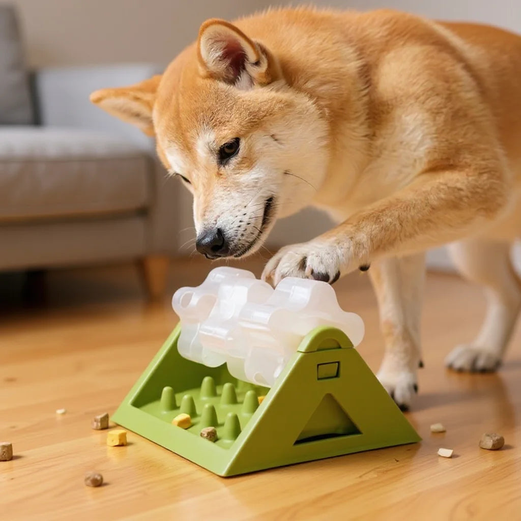 Interactive Dog Food Dispenser Toy, Leak-Proof Design, Slow-Feeding Design