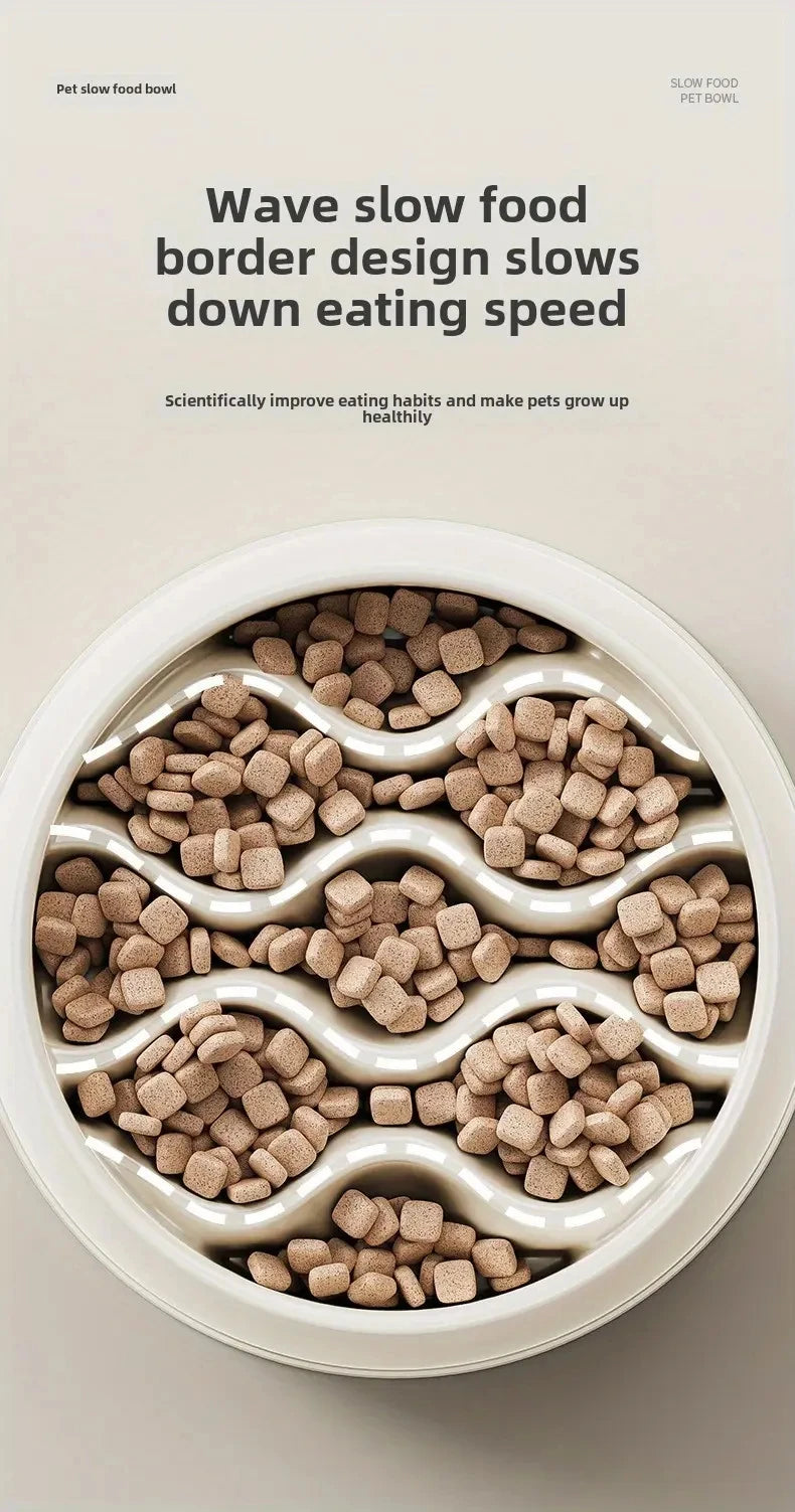 Paw Print Slow Feeder Bowls for Dogs,