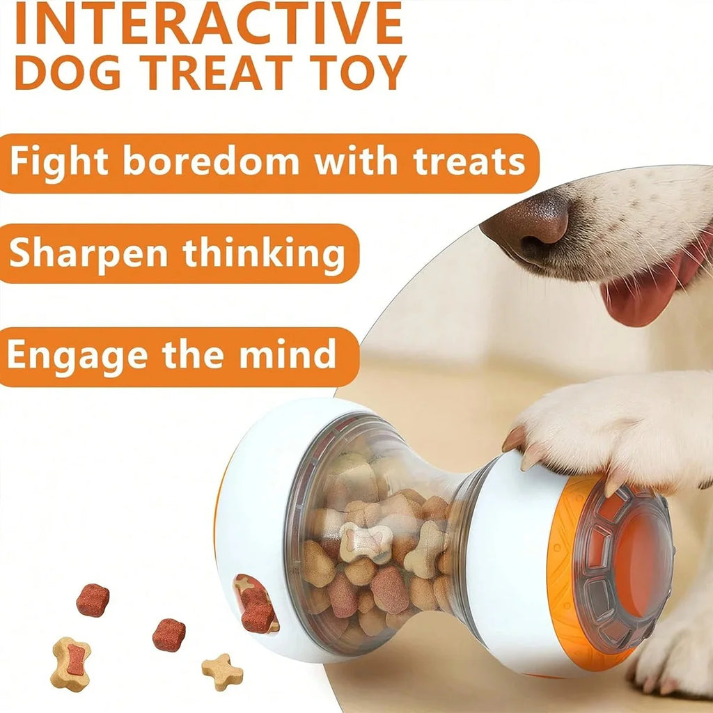 Interactive Dog Treat Dispenser, Puzzle Rolling Leak Food Ball
