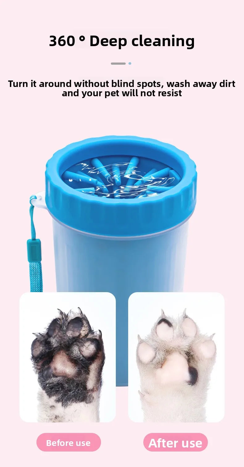 Dog paw cleaner foot rotate deep wash cup
