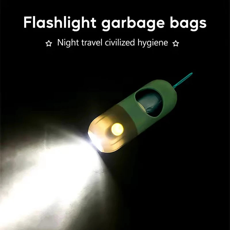 Led Light Dog Poop Bags Dispenser Degradable Waste Bag Portable