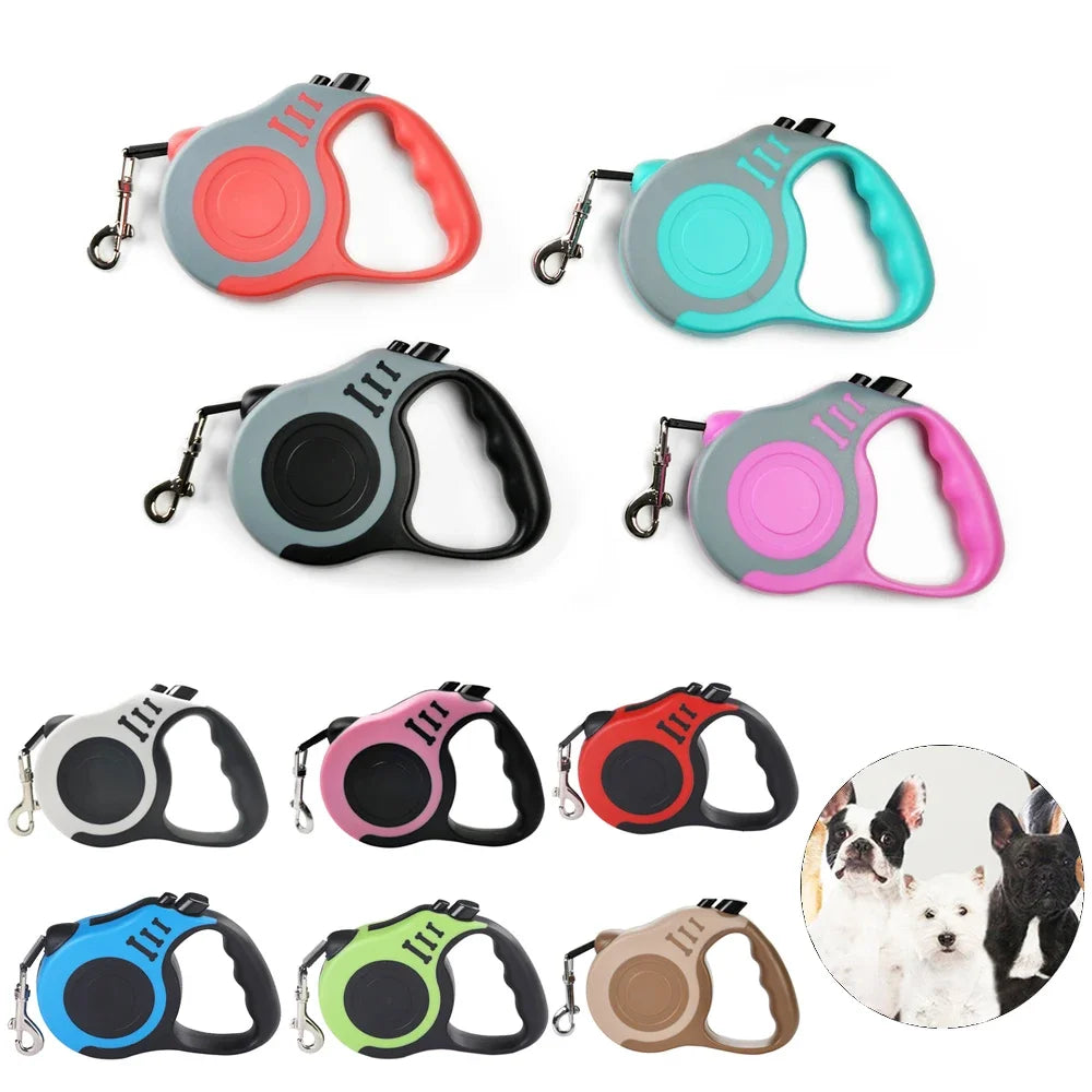 Dog Leash Strong Nylon Puppy Lead -Automatic Retractable Durable