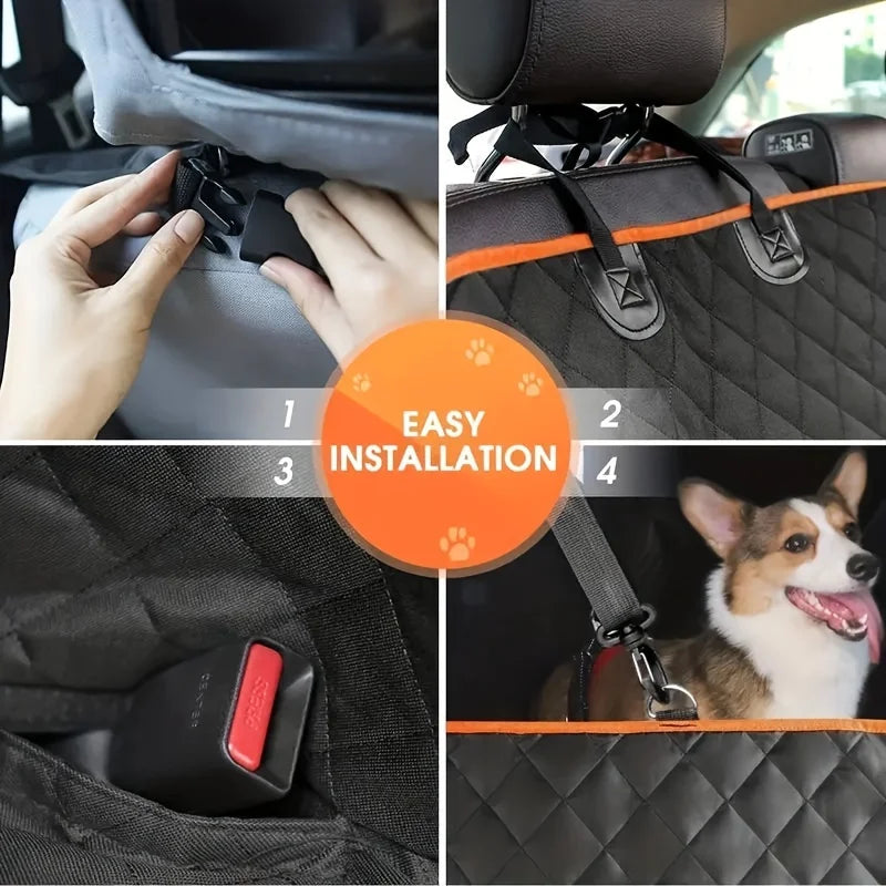 Car seat Cover with this Waterproof, Scratch-Resistant Dog Hammock Cover!