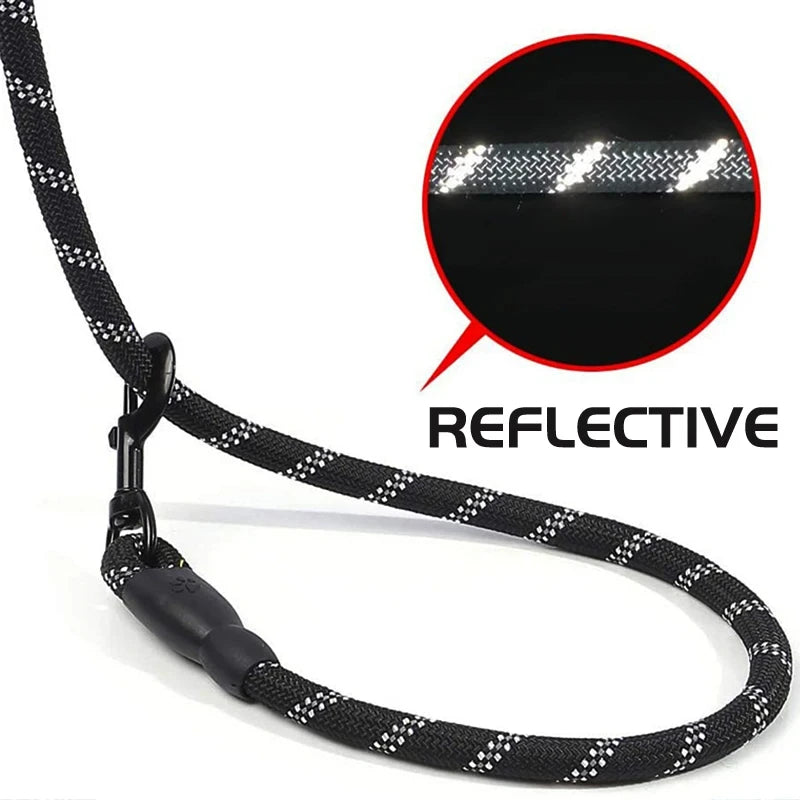 Reflective Dog Leash With Comfortable Padded Handle - Double Heavy Duty