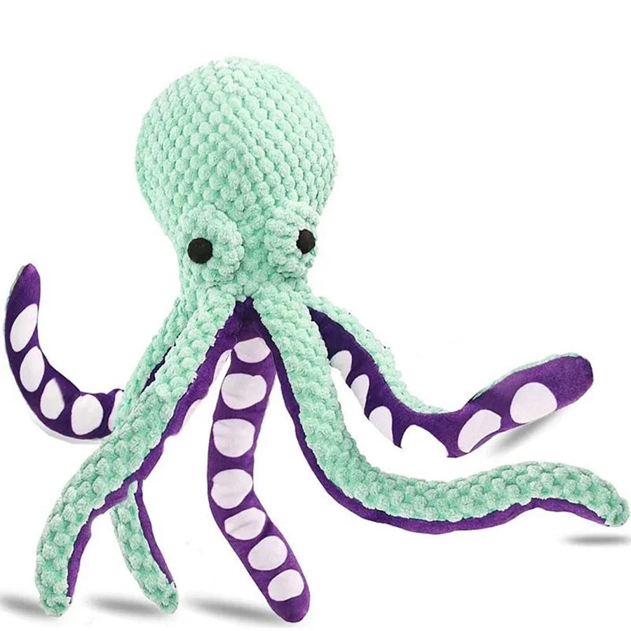 Pet plush octopus toy interactive sound anti-demolition