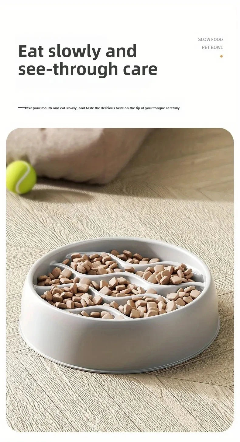 Paw Print Slow Feeder Bowls for Dogs,