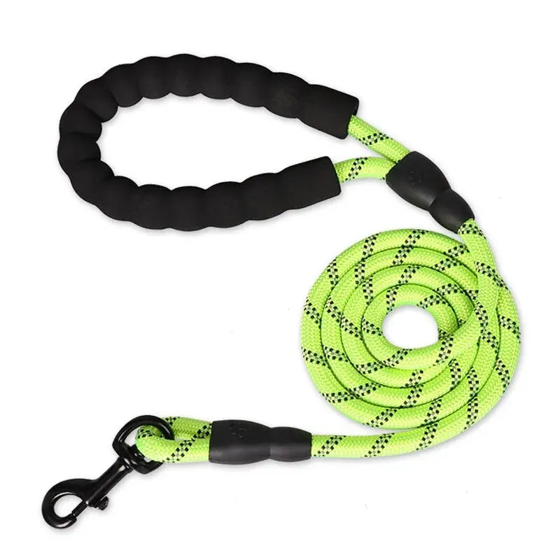 Reflective Dog Leash With Comfortable Padded Handle - Double Heavy Duty