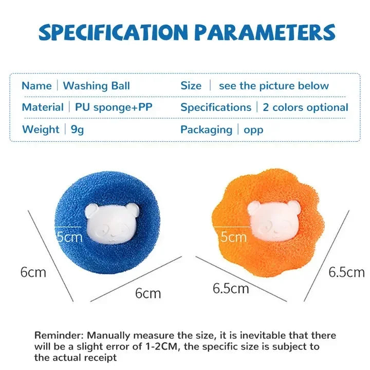 Laundry Balls Pet Hair Collector for Washing Machine Reusable