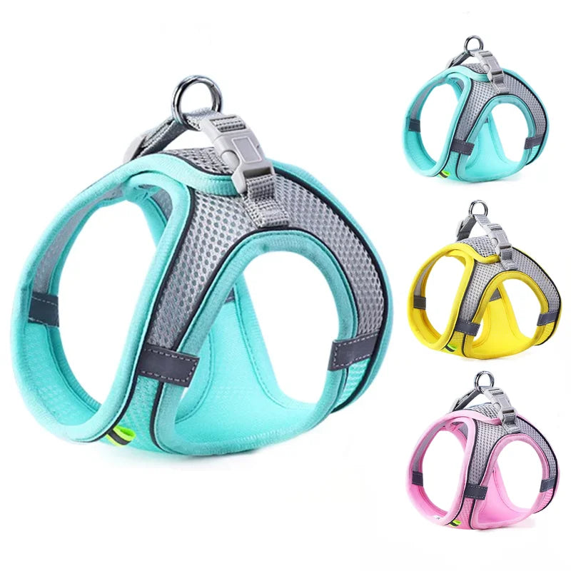 Cat Dog Harness Vest Chest Rope Set Reflective Breathable Pet Harness