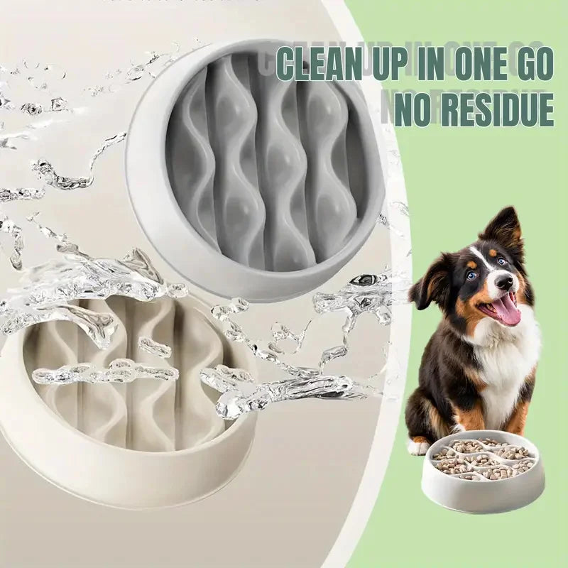 Paw Print Slow Feeder Bowls for Dogs,
