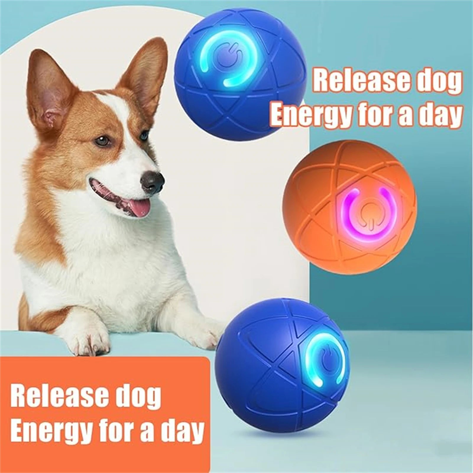Smart Dog Toy Ball Electronic Interactive Pet Toy Moving Ball USB Automatic