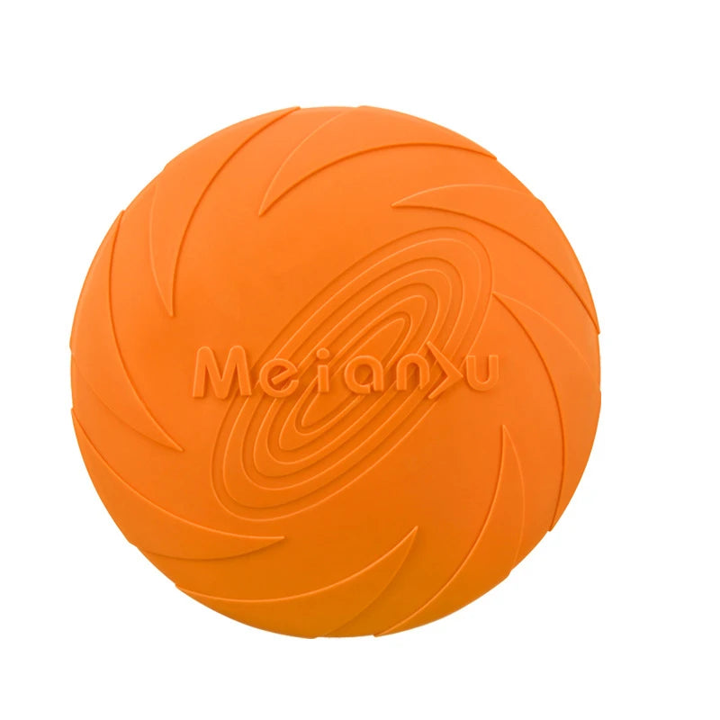 Dog Toys Silicone Flying Disc Multicolor Chew Toy