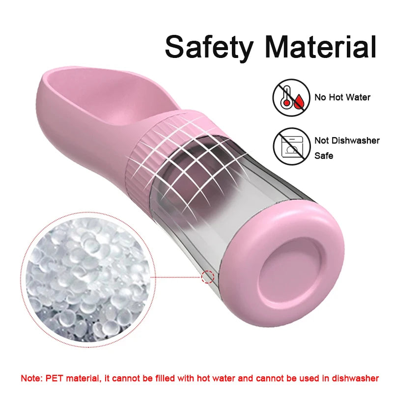 Portable Dog Water Bottle With Food Container