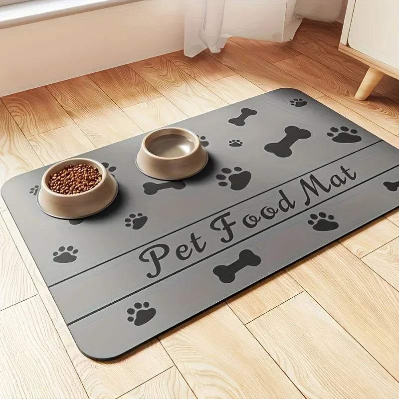 Heavy Duty Pet Feeding Mat For Messy Eaters - Non-Slip