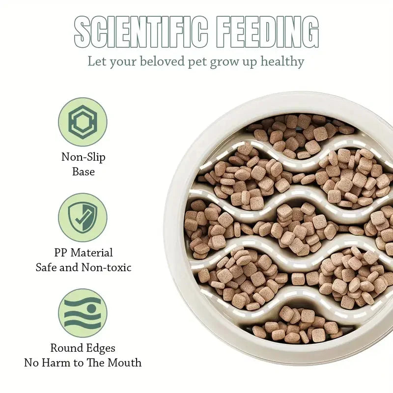 Paw Print Slow Feeder Bowls for Dogs,