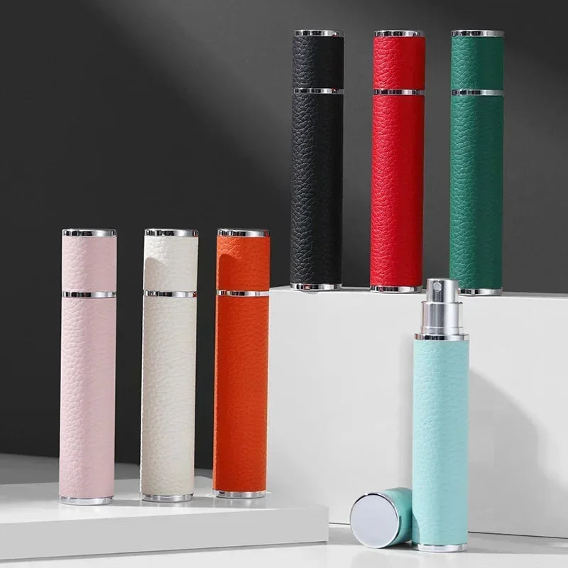 10ML Portable Compact Leather Perfume Bottle Multipurpose Sprayer Refillable Empty Perfume Atomizer for Travel Outdoor Container