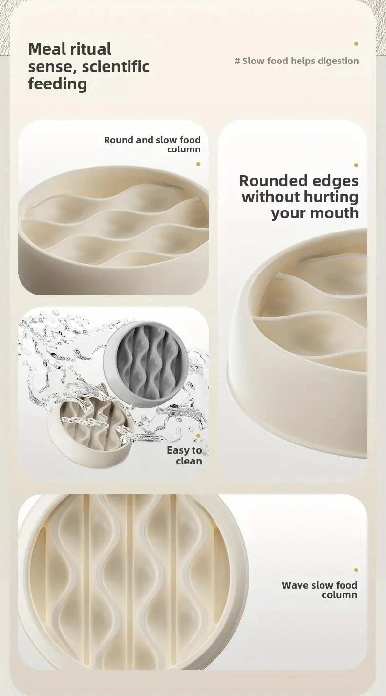 Paw Print Slow Feeder Bowls for Dogs,