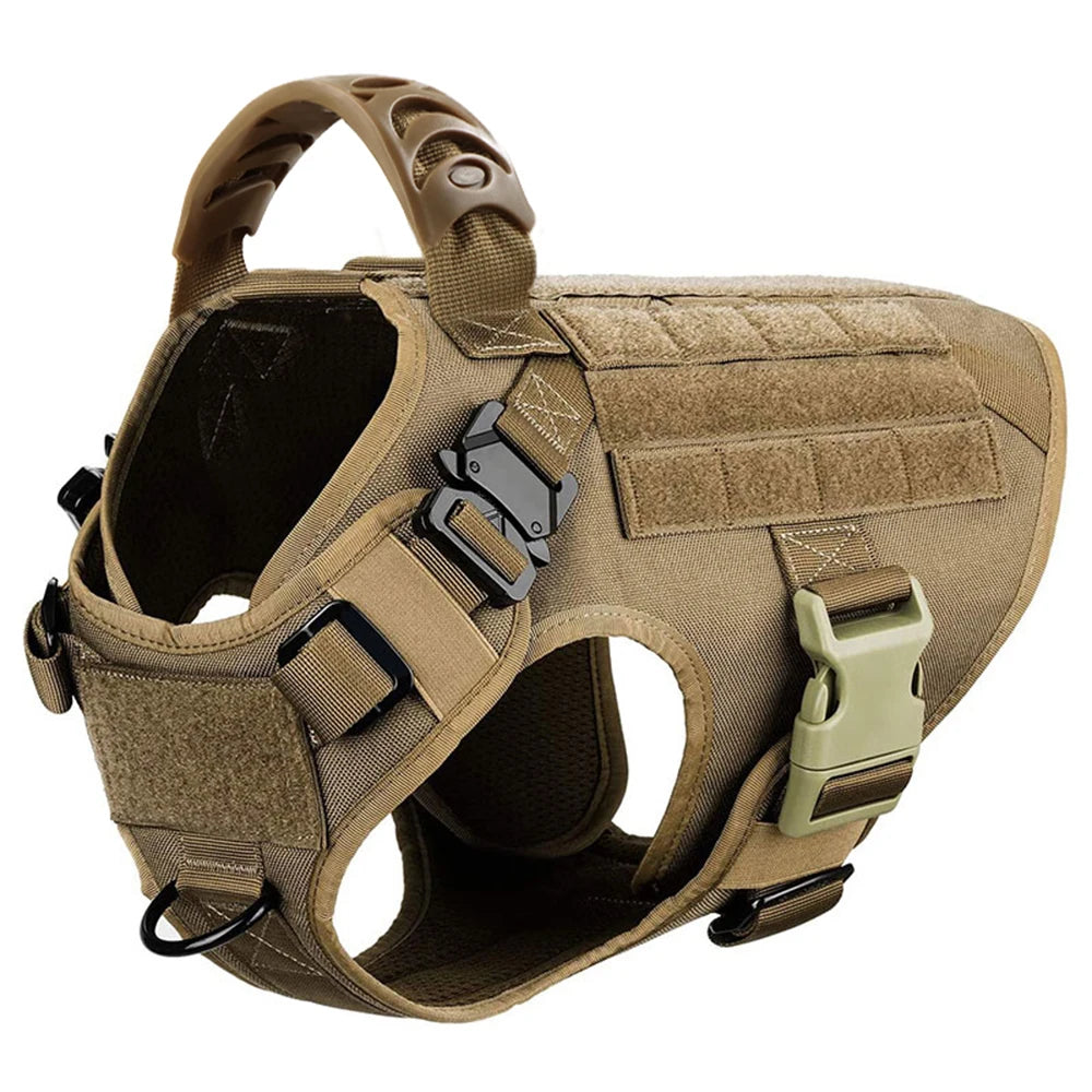 Military Large Dog Harness Training Pet Vest