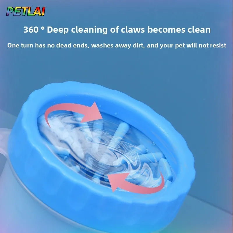 Dog paw cleaner foot rotate deep wash cup