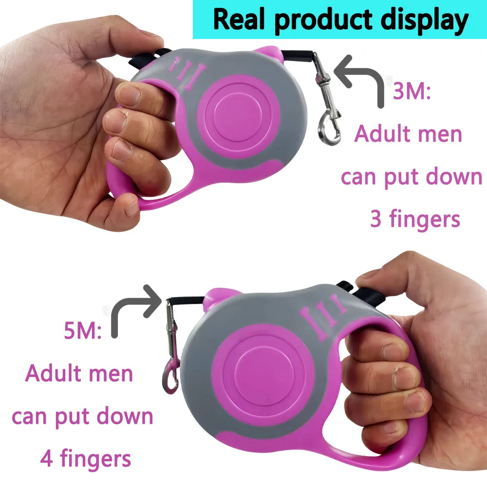 Retractable Pet Dog Leash for Small Big Dogs Hiking Walking