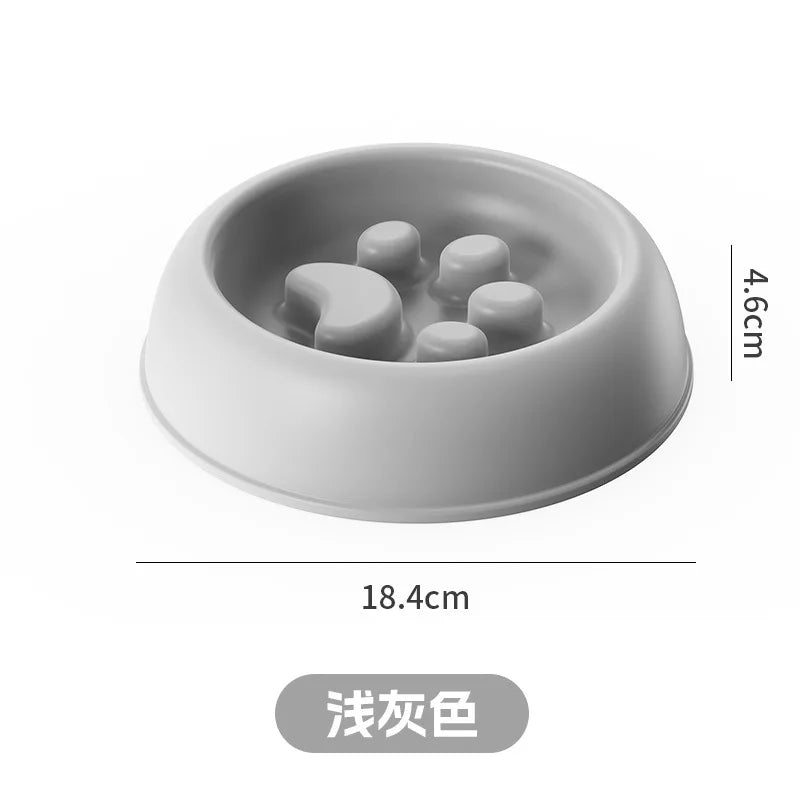 Paw Print Slow Feeder Bowls for Dogs,