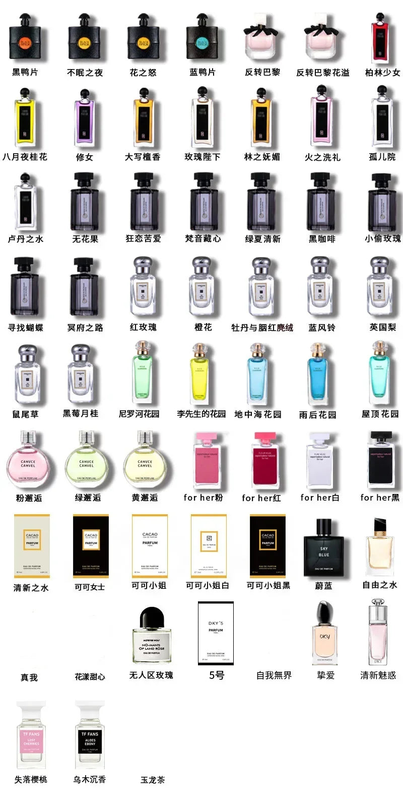 7.5ml Samples Perfume Original Women Men Luxury Long Lasting Floral Fruity Aroma Atomizer Perfumes Natural Body Spray Fragrance