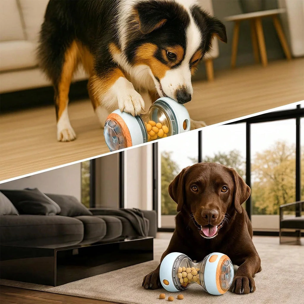 Interactive Dog Treat Dispenser, Puzzle Rolling Leak Food Ball