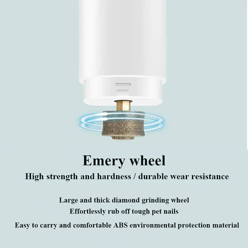 New Electric Dog Nail Clippers Rechargeable USB Charging LED Light