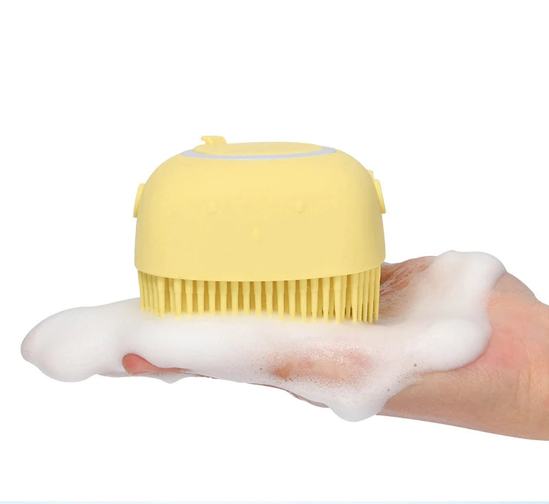 Silicone Dog Bath Massage Gloves Brush Pet Cat Bathroom Cleaning Tool