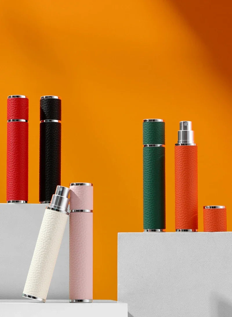 10ML Portable Compact Leather Perfume Bottle Multipurpose Sprayer Refillable Empty Perfume Atomizer for Travel Outdoor Container