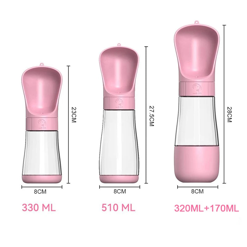 Portable Dog Water Bottle With Food Container