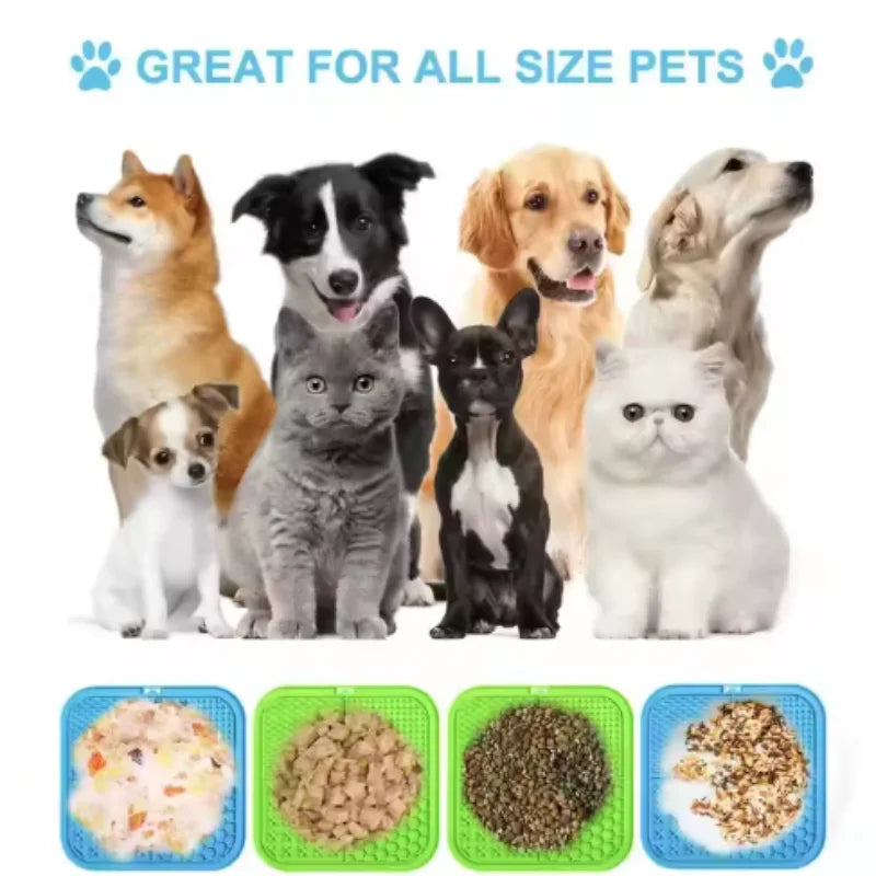 Pet Lick Silicone Mat Dogs Pet Slow Food Plate
