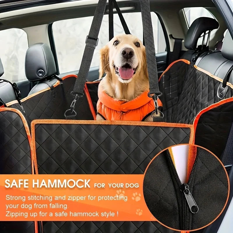 Car seat Cover with this Waterproof, Scratch-Resistant Dog Hammock Cover!