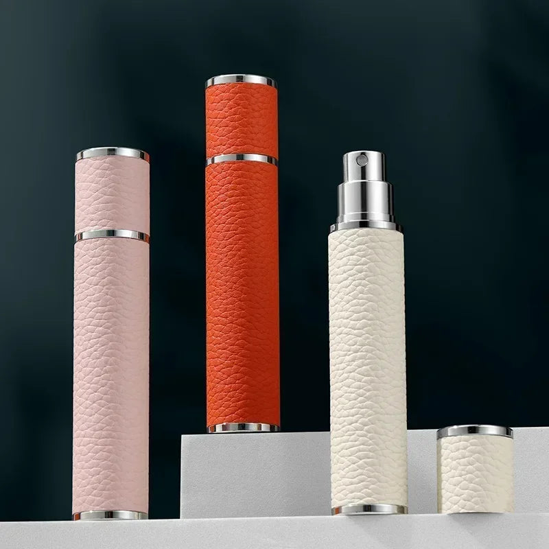 10ML Portable Compact Leather Perfume Bottle Multipurpose Sprayer Refillable Empty Perfume Atomizer for Travel Outdoor Container