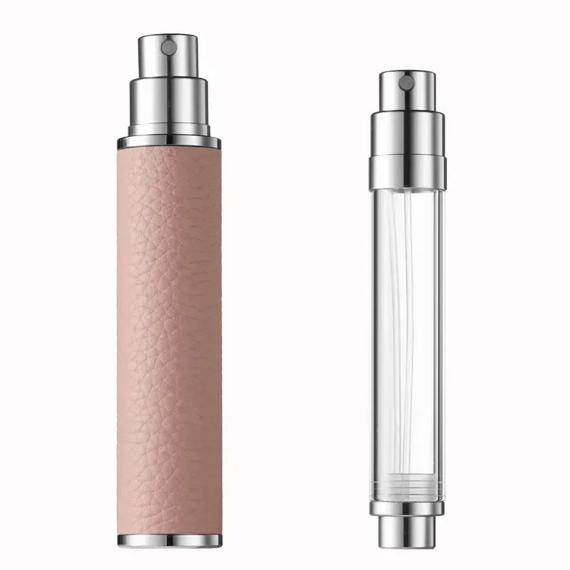 10ML Portable Compact Leather Perfume Bottle Multipurpose Sprayer Refillable Empty Perfume Atomizer for Travel Outdoor Container
