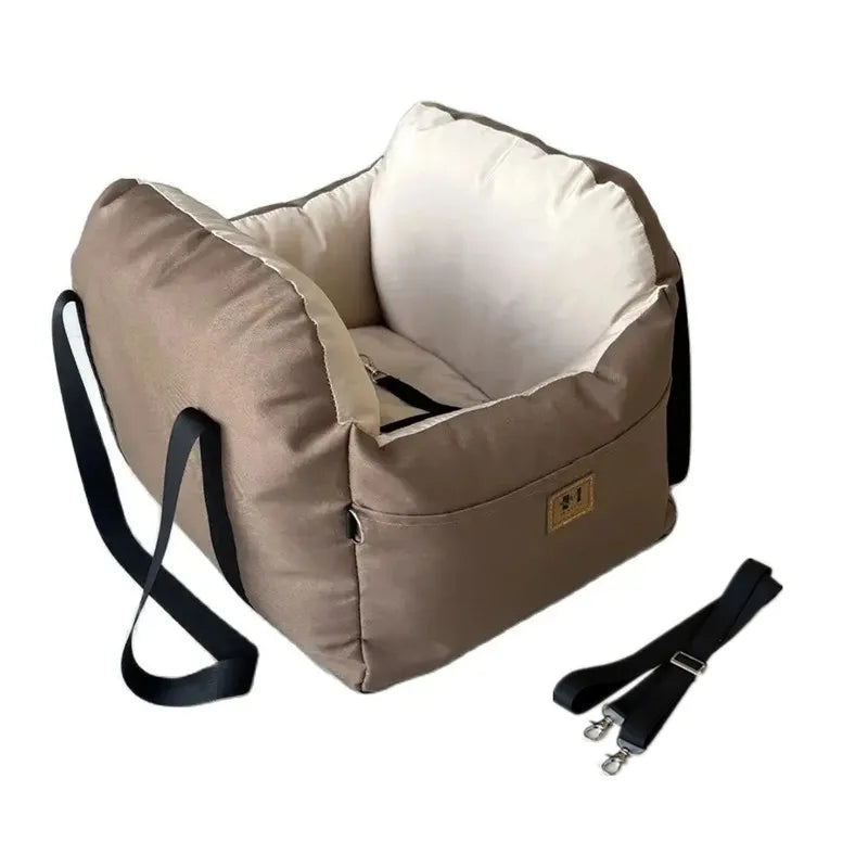 Dog Car Seat with Safety Belt Four Season Universal Pet Ooster Nest Cushion