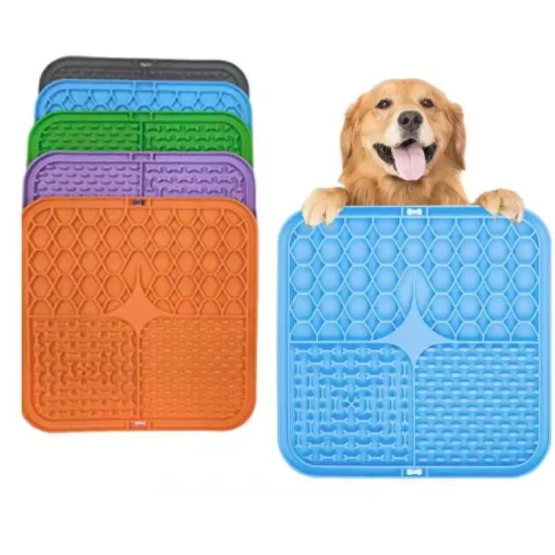 Pet Lick Silicone Mat Dogs Pet Slow Food Plate
