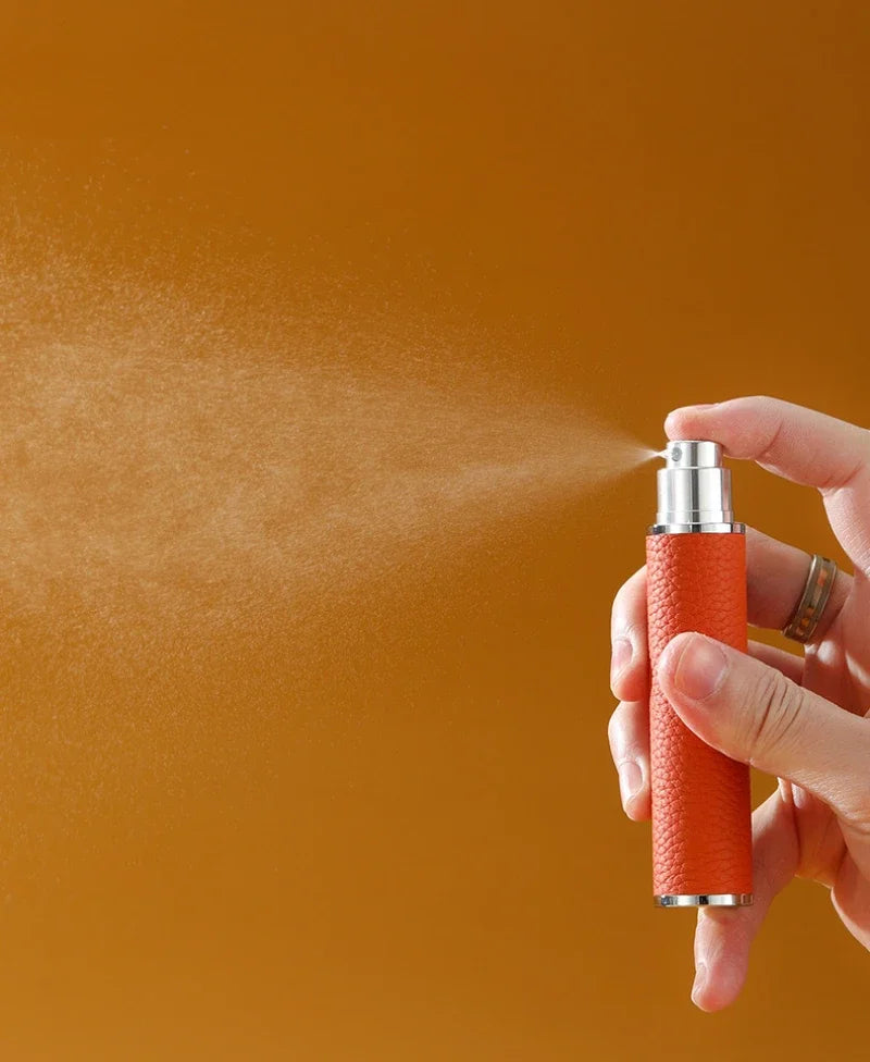 10ML Portable Compact Leather Perfume Bottle Multipurpose Sprayer Refillable Empty Perfume Atomizer for Travel Outdoor Container