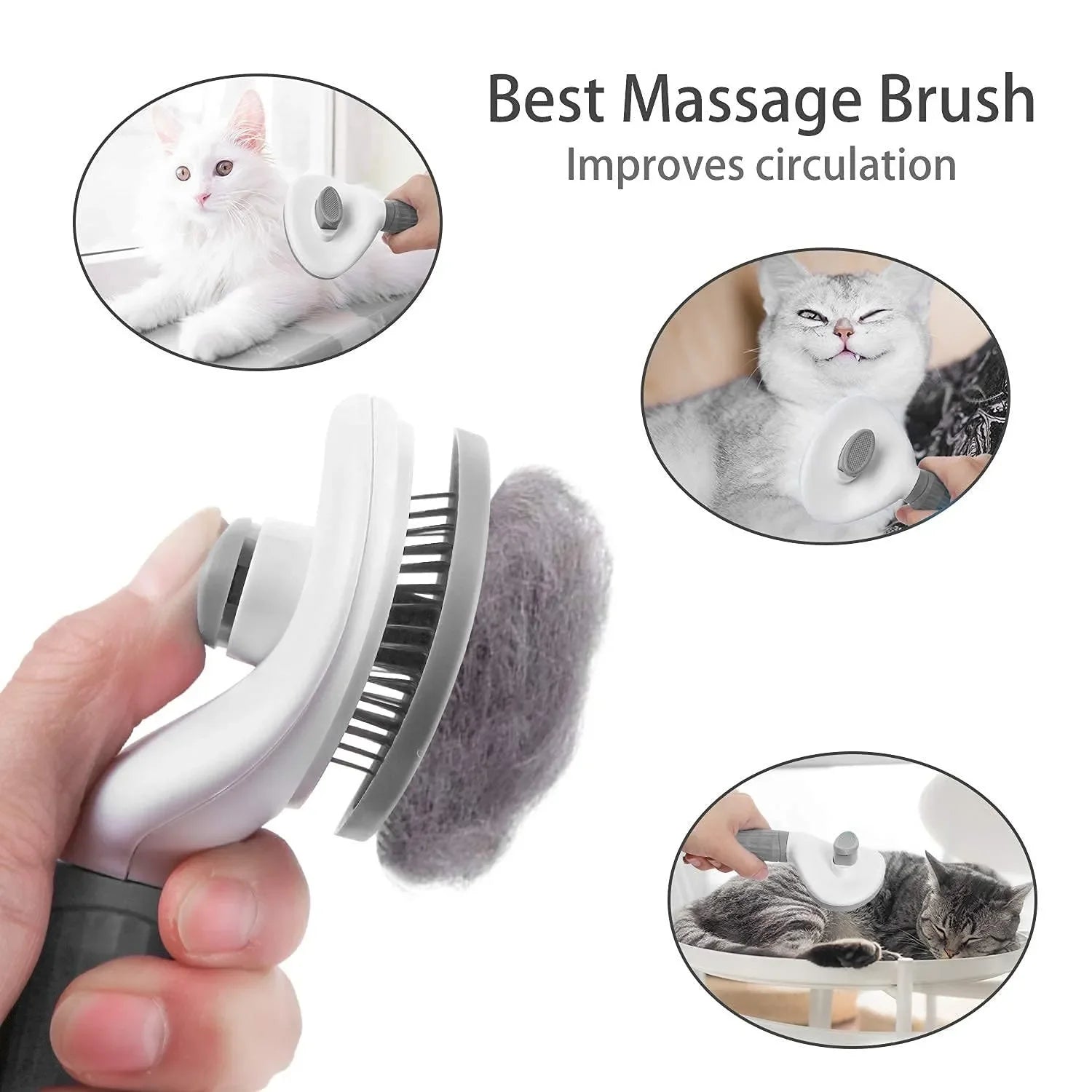 Pet Dog Brush Cat Comb Self Cleaning Pet Hair Remover Brush