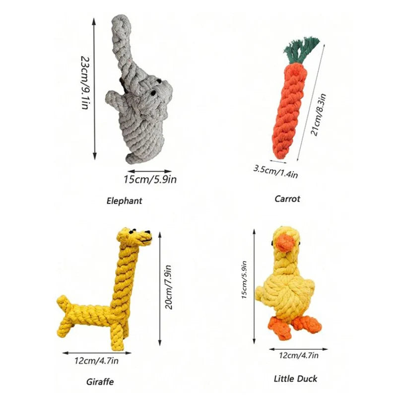 1pcR ope knot grinding teeth resistant hand-woven animal cotton rope