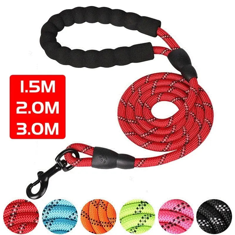 Reflective Dog Leash With Comfortable Padded Handle - Double Heavy Duty
