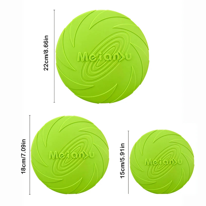 Dog Toys Silicone Flying Disc Multicolor Chew Toy