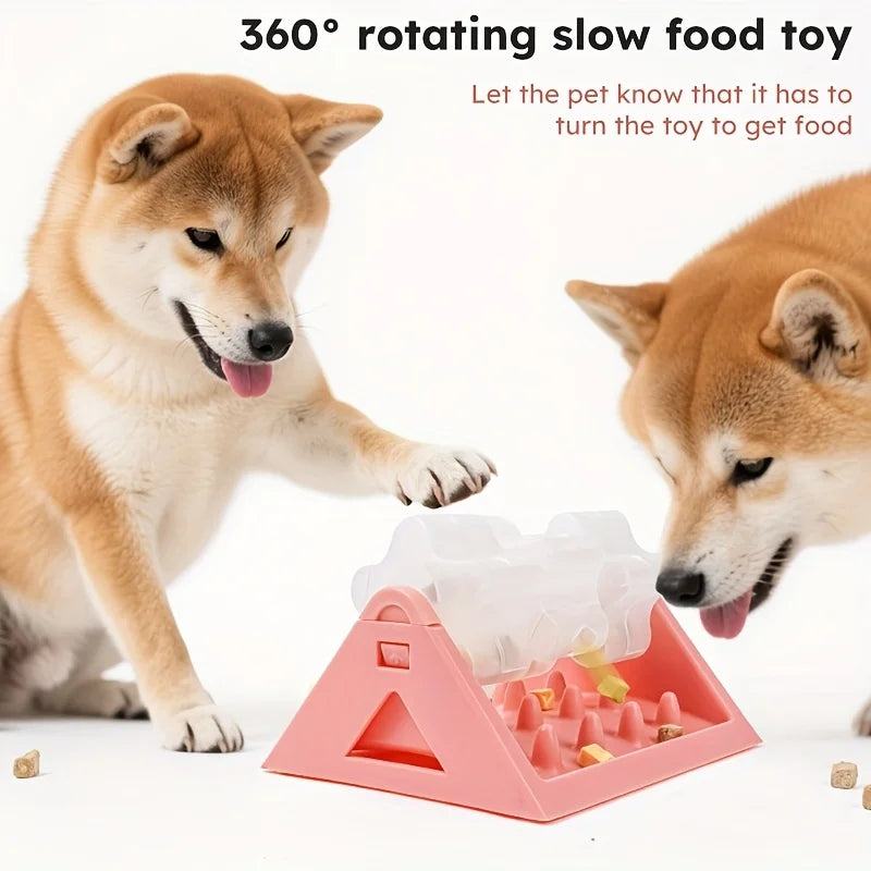 Interactive Dog Food Dispenser Toy, Leak-Proof Design, Slow-Feeding Design