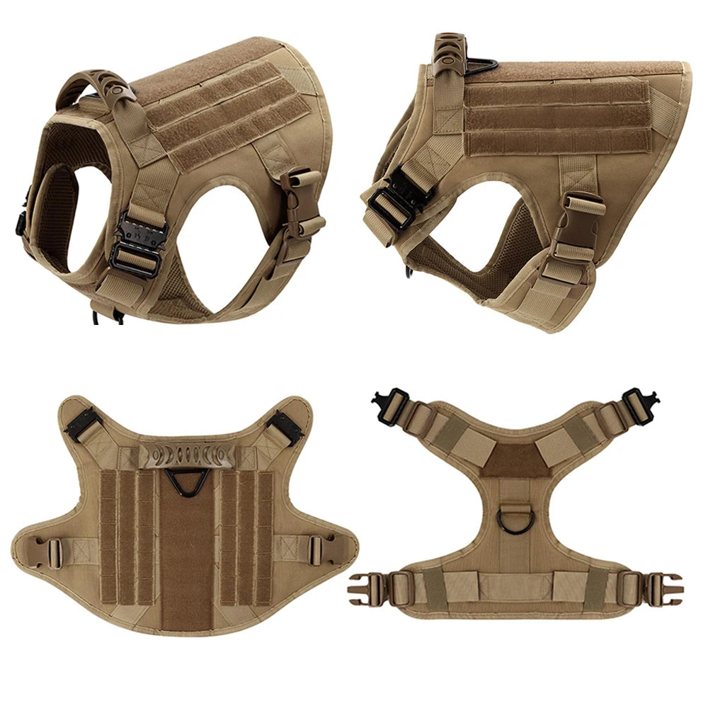 Military Large Dog Harness Training Pet Vest