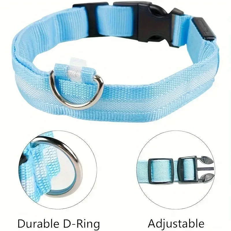 Nylon LED Night Safety Flashing Glow In The Dark Dog Leash